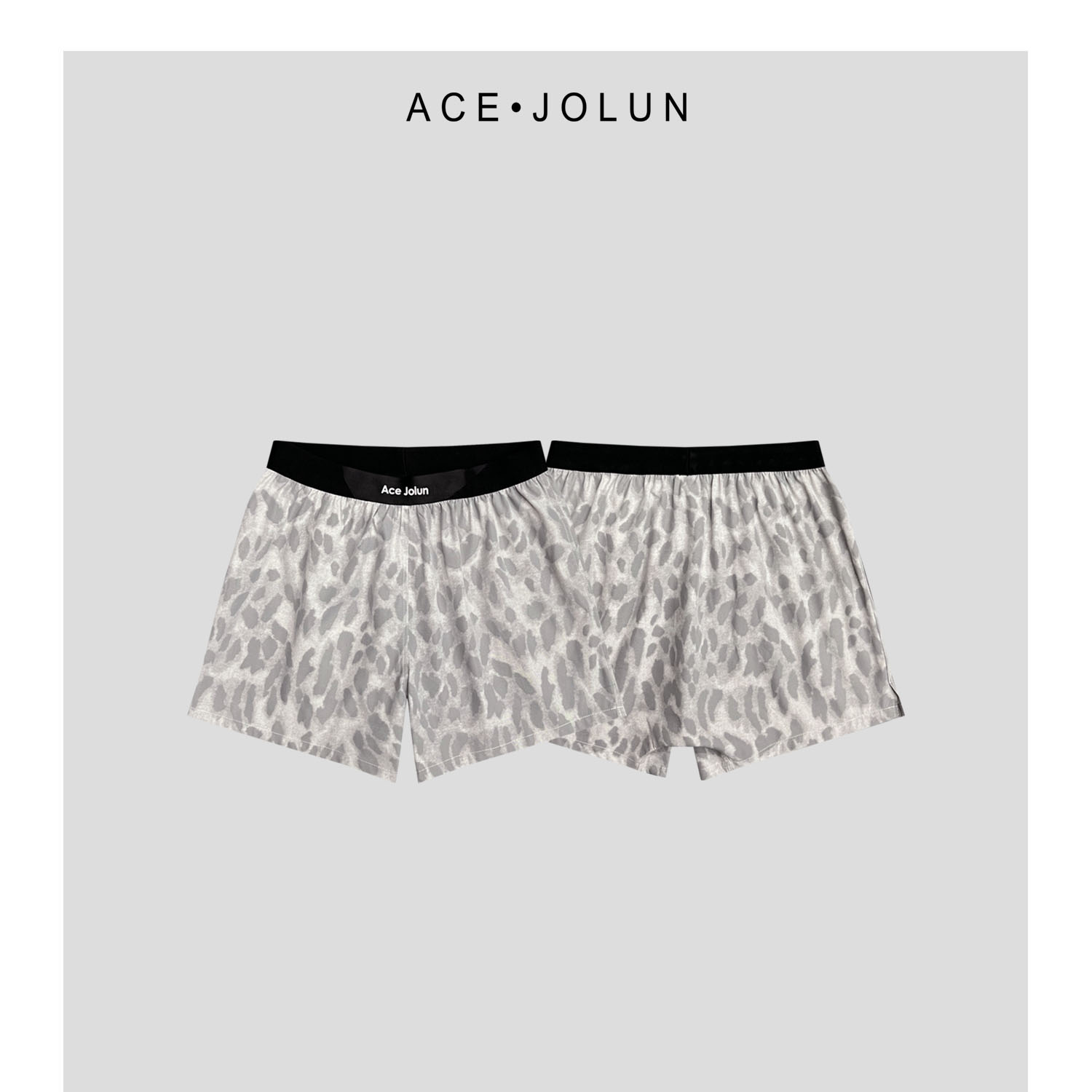 【蕉伦】冰丝豹纹男士夏季速干阿罗裤宽松透气可外穿平角三分短裤