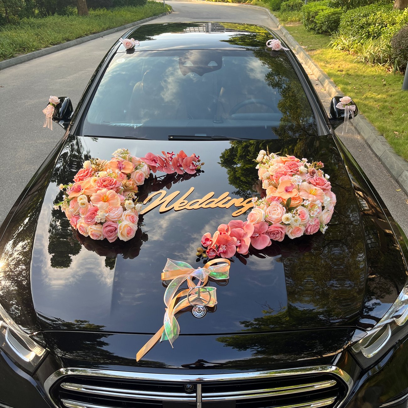 新品卡布奇诺月牙形流行款婚车花