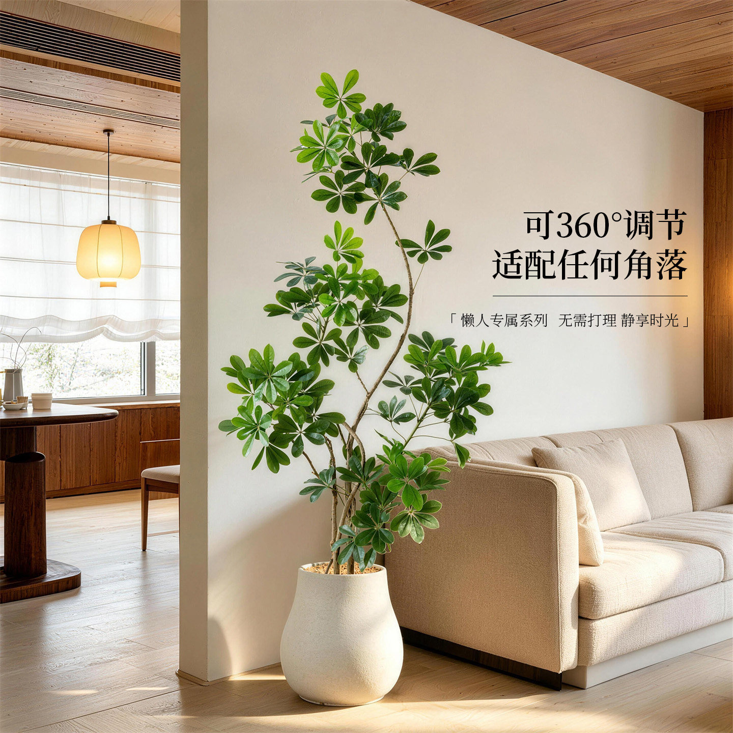 【空间美化】大型鸭脚木盆栽摆件