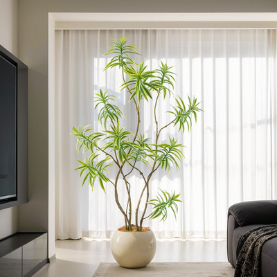 仿真植物百合竹高档绿植室内摆件