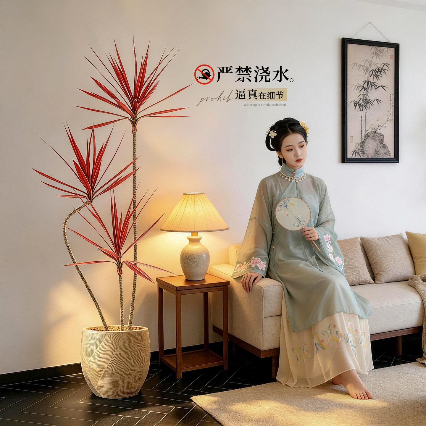 【宋式美学】千年木仿真植物摆件