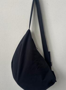 进口古布面料夹棉大容量可调节斜挎单肩包