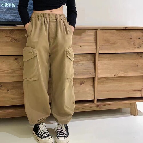 清仓捡漏～HA530韩国高端童装男童纯棉工装裤女童休闲裤中大童
