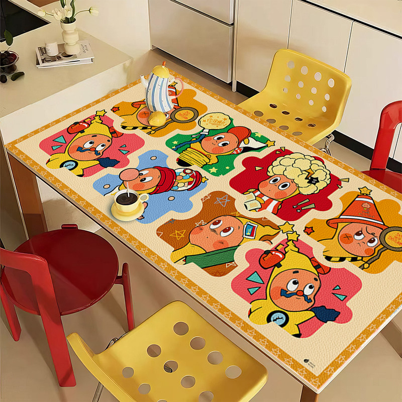 星星人可爱卡通桌布防水防油可擦餐桌垫免洗耐磨耐脏台布书桌垫子,居家布艺,桌布,淘宝优惠券,粉丝福利购,淘宝优惠卷