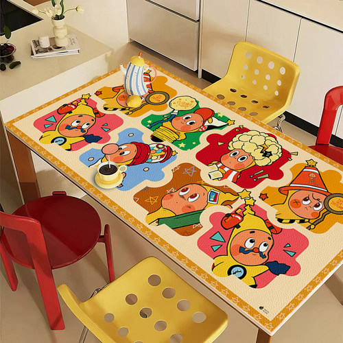 星星人卡通防水防油可擦桌布