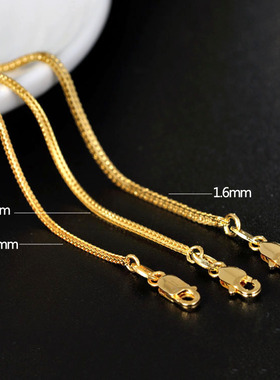 意大利进口纯银项链镀金不易掉色