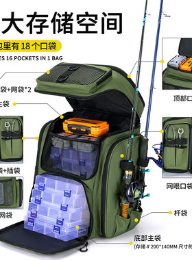 新款路亚包耐磨户外垂钓包渔具包