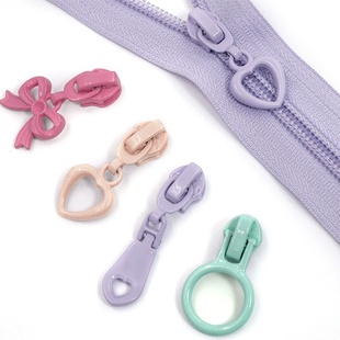 彩色树脂拉链衣服外套拉锁头蝴蝶头书包背包箱包行李箱拉链扣拉头