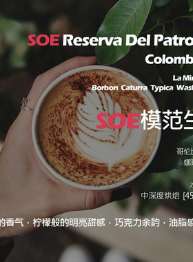 SOE哥伦比亚娜玲珑模范生水洗单品意式咖啡豆中深烘焙巧克力余韵