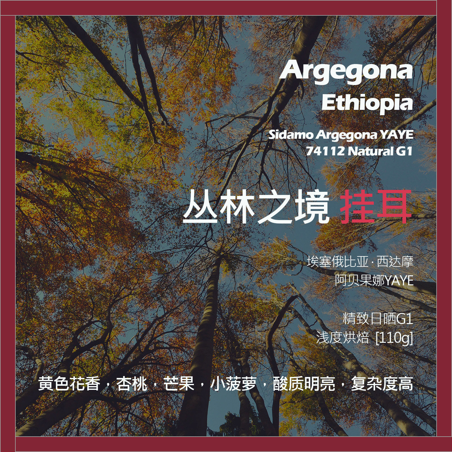 挂耳埃塞俄比亚西达摩阿贝果娜丛林之境74112日晒单品咖啡豆浅烘
