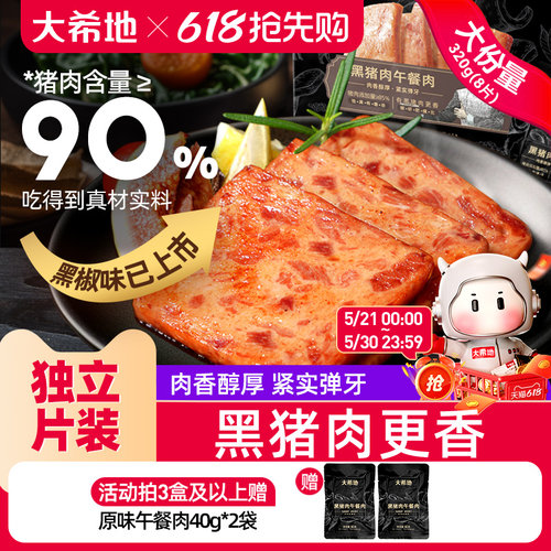 大希地黑猪肉午餐肉儿童成人即食