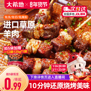 大希地羊肉串空气炸锅露营户外烧烤冷冻半成品食材烤串美食小吃