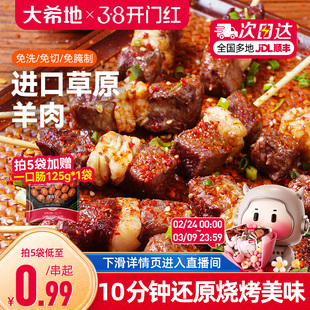 大希地羊肉串空气炸锅露营户外烧烤冷冻半成品食材烤串美食小吃