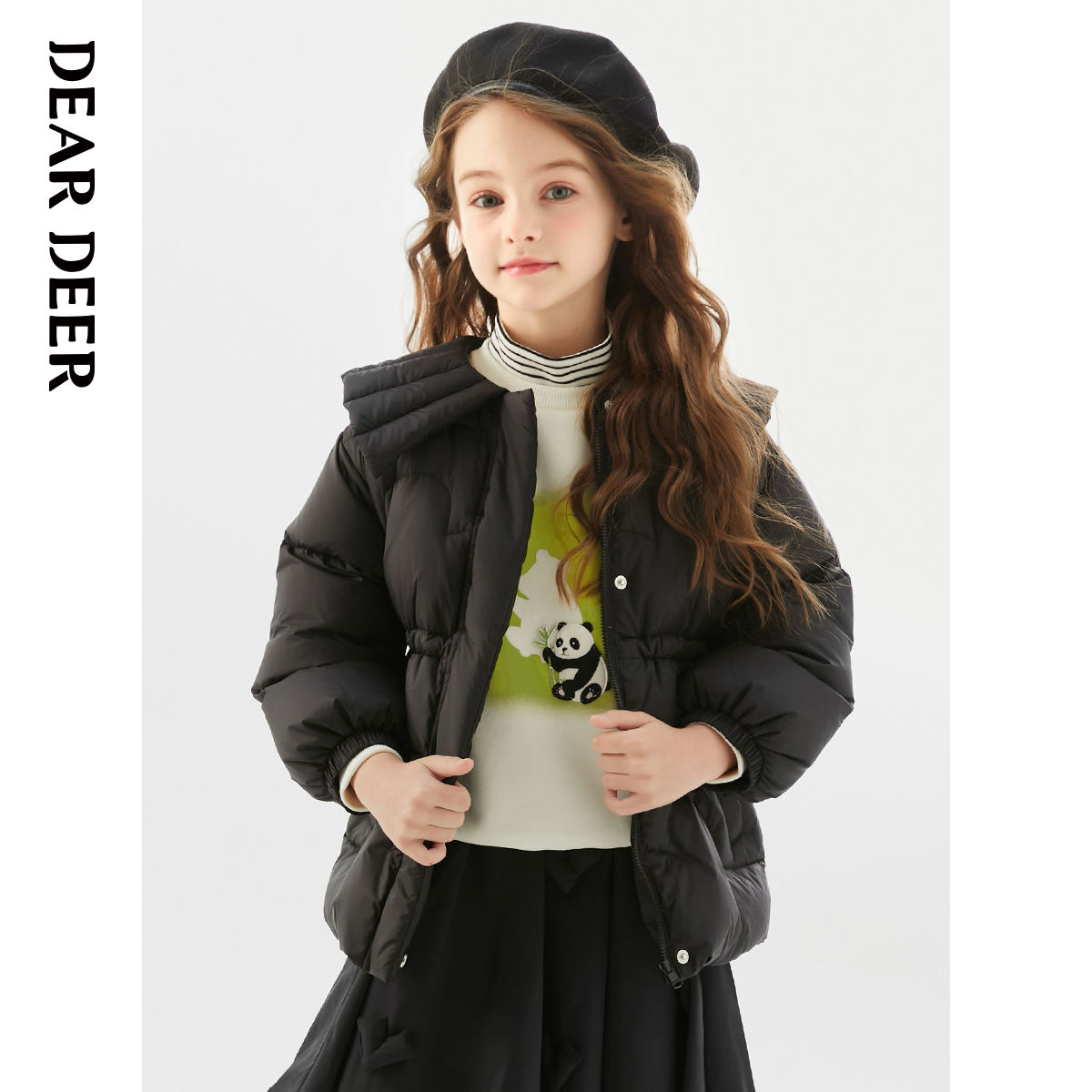 迪迪鹿童装女大童羽绒服