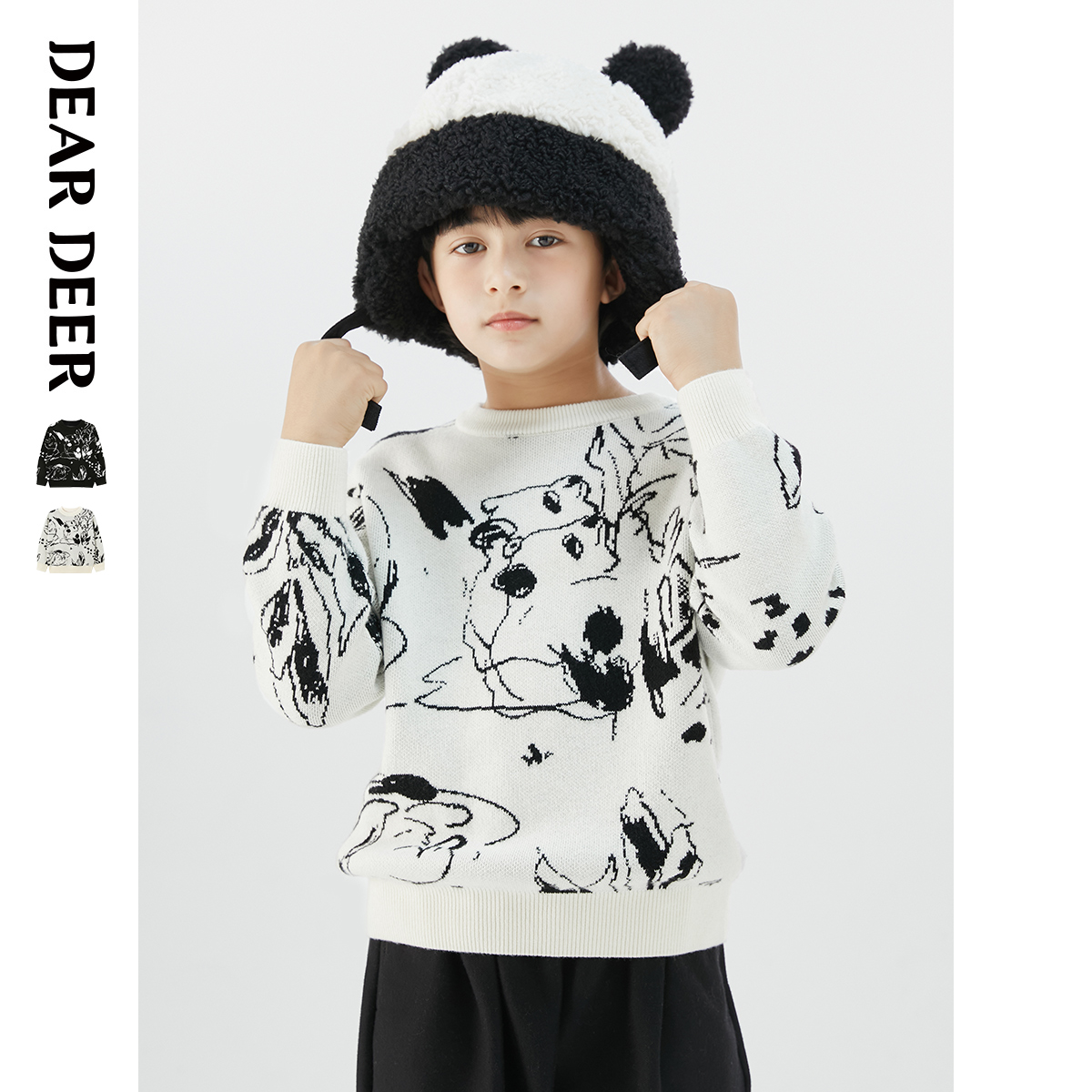 迪迪鹿冬季羊毛衫加厚保暖