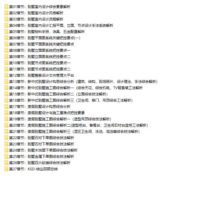 (88)KSD高端别墅施工图综合技法CAD施工图深化教程带部分课件