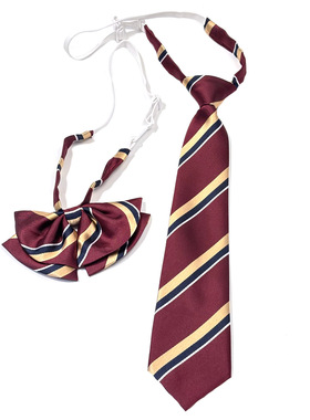 日系学院风JK领结女领带领花酒红条纹蝴蝶结衬衫衬衣短款DK男校服