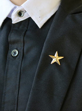 胸针胸花胸章领针配饰西服西装男士金色五角星徽章银色针扣胸扣
