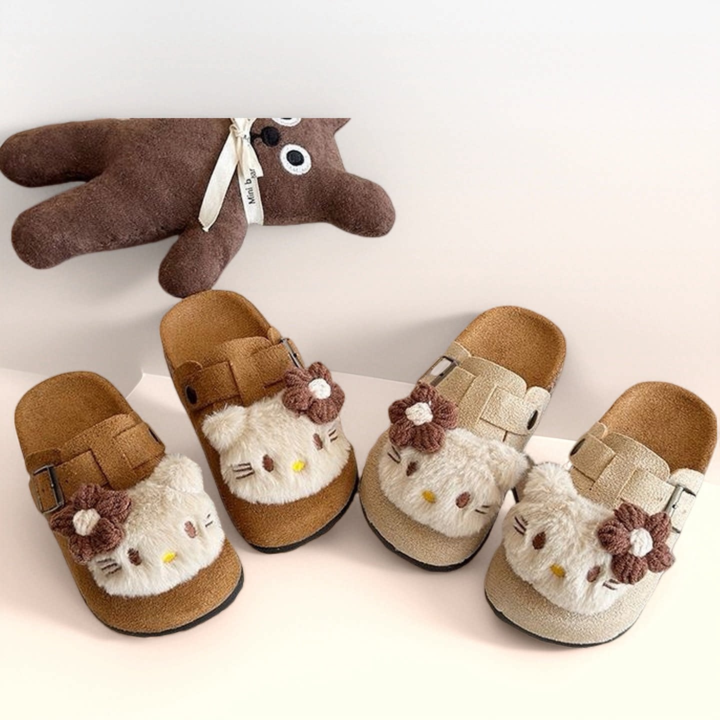韩版儿童勃肯鞋卡通女童冬季加绒保暖棉鞋男童软底防滑女童棉鞋