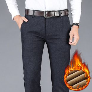 冬装中老年男士加厚桑蚕丝外穿爸爸装老人保暖老爸男式休闲长裤子