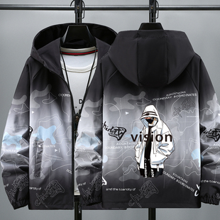 男童春秋款外套13帅气男孩风衣15岁初中学生14青少年大童春装衣服