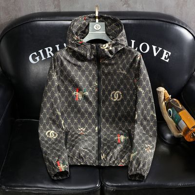 连帽夹克春秋外套宽松休闲刺绣