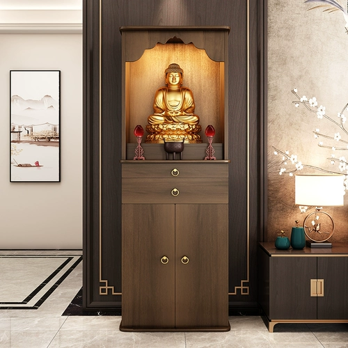 Будда Шентай Кабинет для стола Фогай Семейство современное стиль Простая гостиная Гуанин Боги Боги Господь поклонялись столовому укрытию