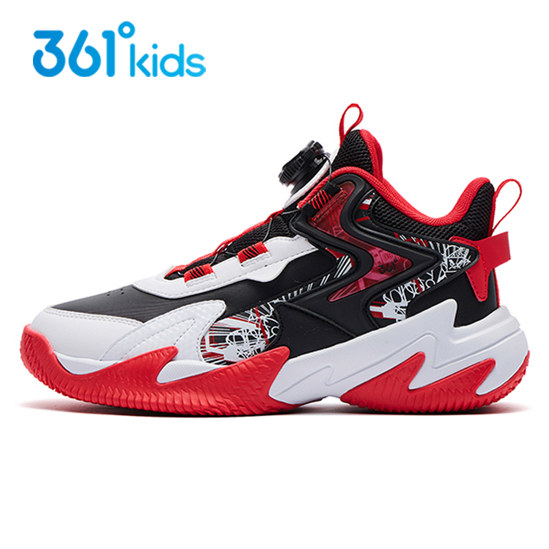 361童鞋男童皮面篮球鞋专业2025秋冬款防滑耐磨防水青少年运动鞋