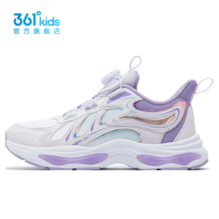 2025冬季 儿童防滑防水运动鞋 K82443811A 女童皮面旋钮跑鞋 361童鞋