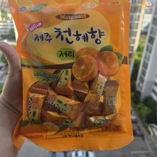 国内现货韩国济州岛千惠香果冻橙软糖300g办公室零食首选