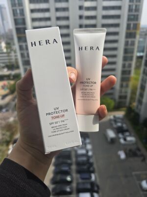 国内现货韩国专柜赫拉HERA粉色润色防晒隔离50ml/中样40ml