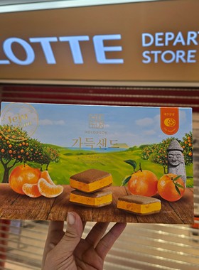国内现货韩国乐天免税店人气夹心饼干提拉米苏橘子草莓抹茶巧克力