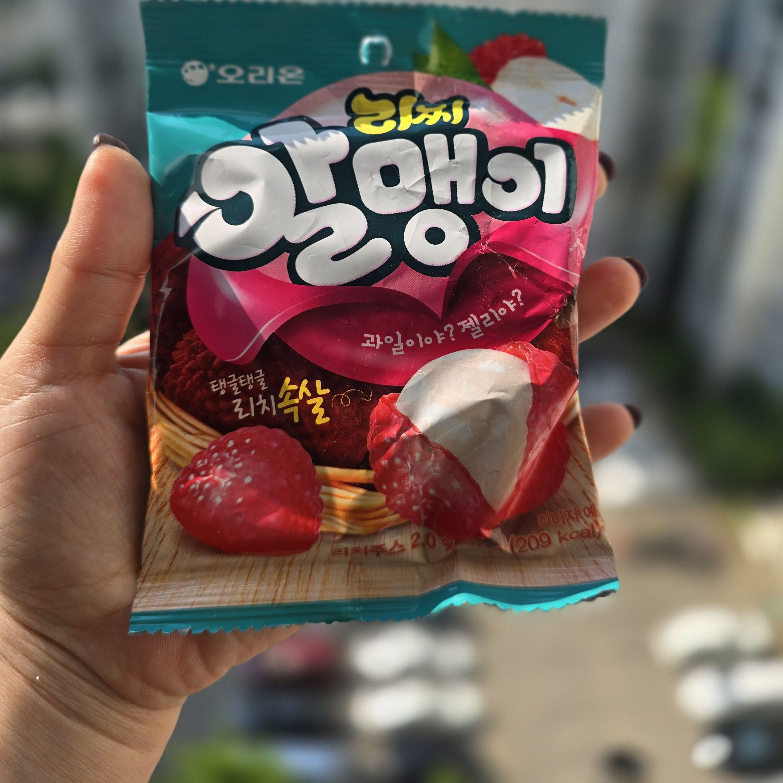 国内现货韩国进口好丽友剥皮荔枝李子葡萄猕猴桃夹心软糖67g袋装