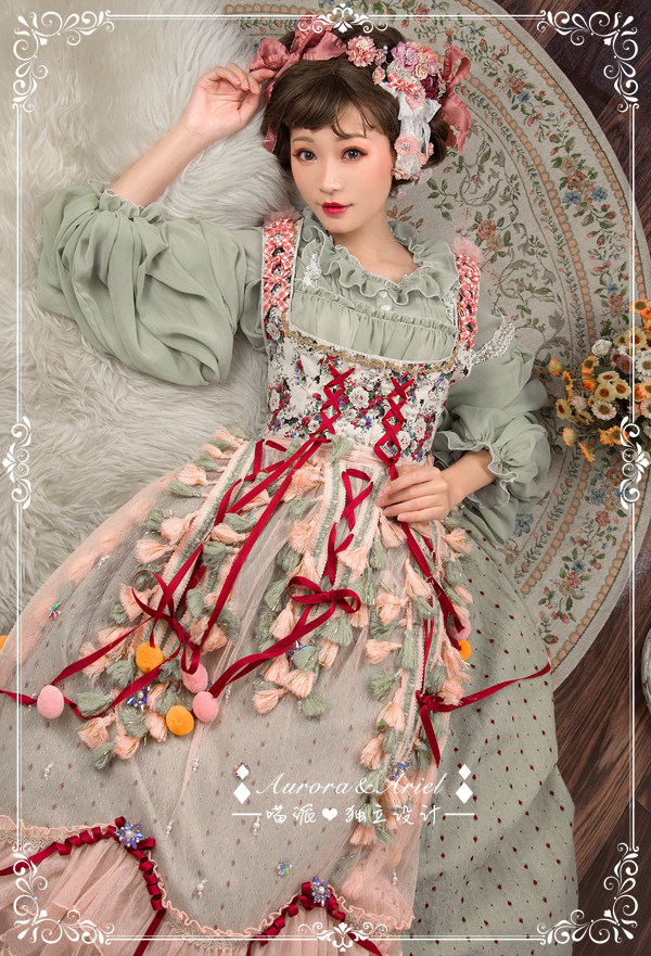 [aa lolita] 奥地利传统服饰/音乐之声系列-雪绒花全棉jsk/连衣裙