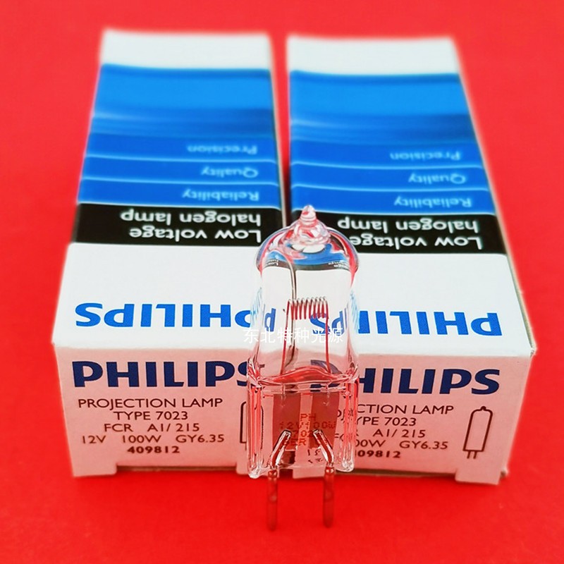 飞利浦PHILIPS 显微镜投影仪灯泡 7023 FCR 12V100W GY6.35卤素灯
