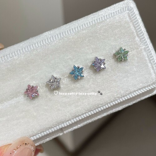 小巧星星锆石耳钉耳骨钉耳蜗钉