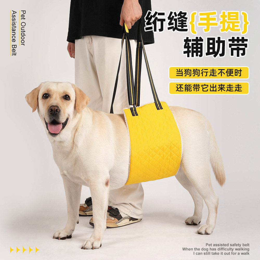 狗狗辅助带残疾犬术后康复出行可调节反光宠物牵引绳批发