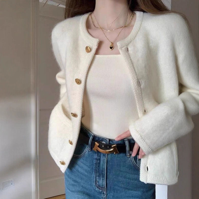 小香风气质马海毛毛衣外