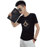 T29-P452021夏季新款潮流短袖男时尚休闲半袖反光体恤5，男装T恤，电商A257