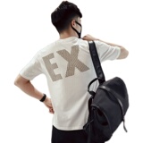 T89-P452024夏季男士t恤韩版印花个性青春百搭学生潮流短袖2，男装T恤，电商A257