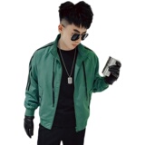 J06-P88立领外套男春季高级感ins潮牌夹克春秋潮流个性条纹百搭3，男装夹克，电商A257