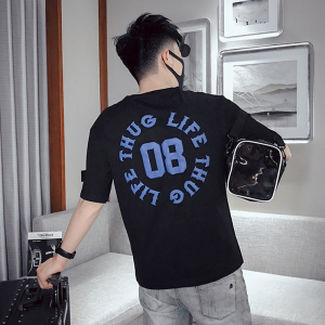 T68-P40 青少年简约百搭短袖t恤男夏季潮牌半袖体恤衣服图片