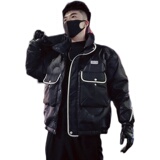 MY32-特P158冬季拼色短款衣潮牌袄子2022新款男装羽绒衣1，男装棉衣，电商A257