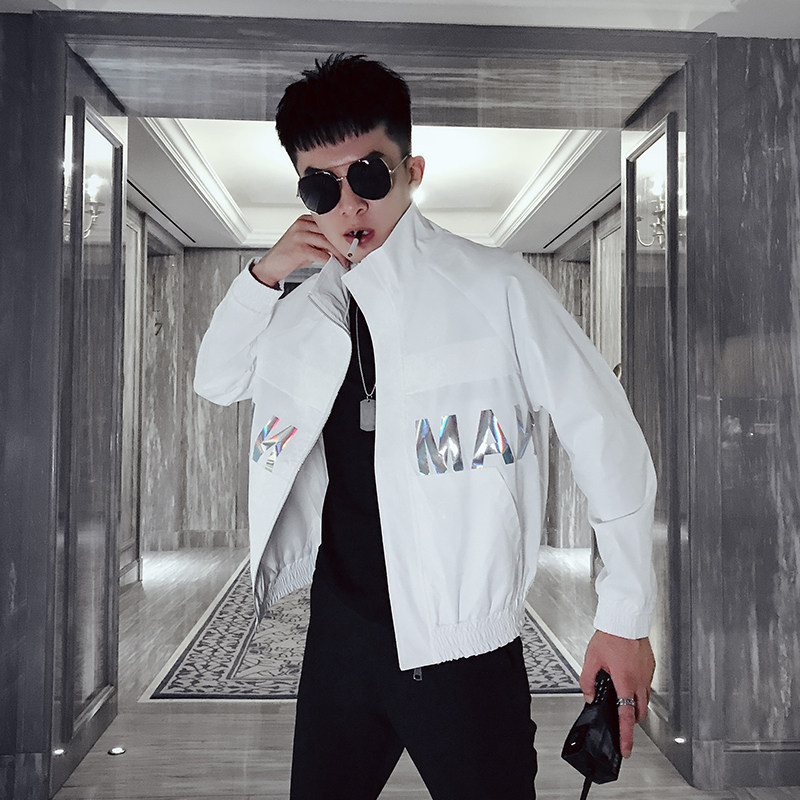 JK808-P105秋季男士夹克外套潮流潮牌亮片网红时尚社会小伙上衣,男装夹克,电商A257