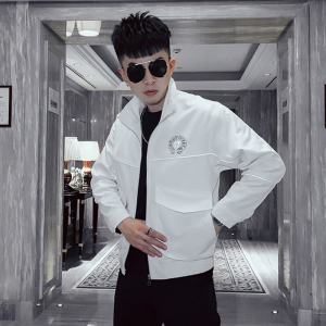 JK005-特批88 春季新款男士外套翻领百搭潮流休闲潮流个性网红黑图片