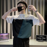 X43-P58男士潮牌短袖T恤ins半袖体恤2024新款男装上衣潮流痞帅2，男装T恤，电商A257