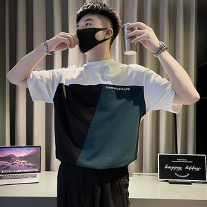 X43-P58 男士潮牌短袖T恤ins半袖体恤2024新款男装上衣潮流痞帅图片
