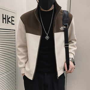 JK95-P128 男款重磅毛呢外套男冬款加厚2024新款春秋季潮牌立领1图片