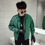 J06-P88立领外套男春季高级感ins潮牌夹克春秋潮流个性条纹百搭1，男装夹克，电商A257