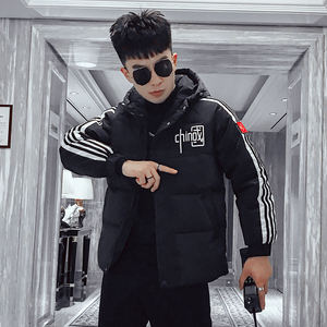 MY22-P138 冬季连帽潮流加厚字休闲男士衣外套1图片